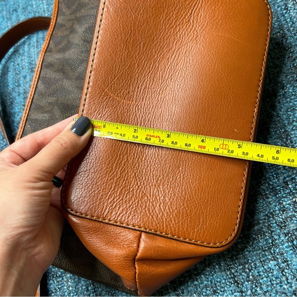 Michael Kors Bedford Monogram Messenger Crossbody Bag in Brown - Picture 12 of 12